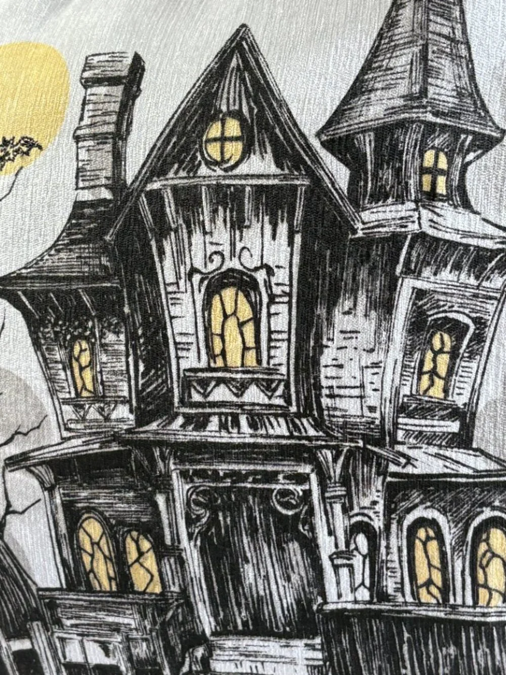 Halloween Spooky 18x20 Scary Haunted House Light Up Toss Decorative Pillow New